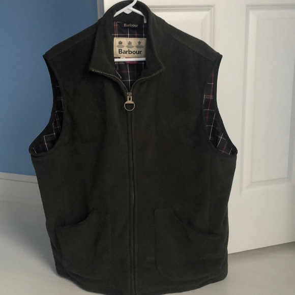 barbour fleece vest